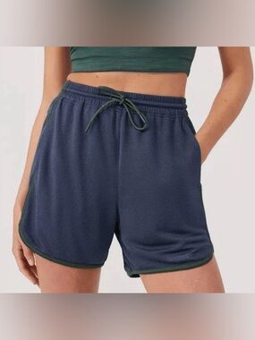 Outdoor Voices NWT RecMesh Athletic Shorts with Drawstring Blue Dark Sky XS